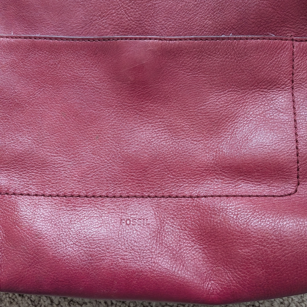 Fossil dark Pink Leather Shoulder Bag - Picture 3 of 14